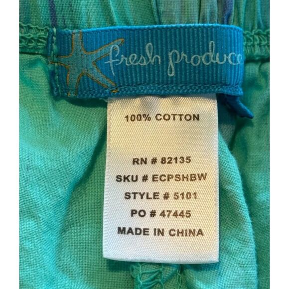 Not‎ For Sale Fresh Produce Pants Women 3X Green Cropped Plus Size Striped - Picture 6 of 9